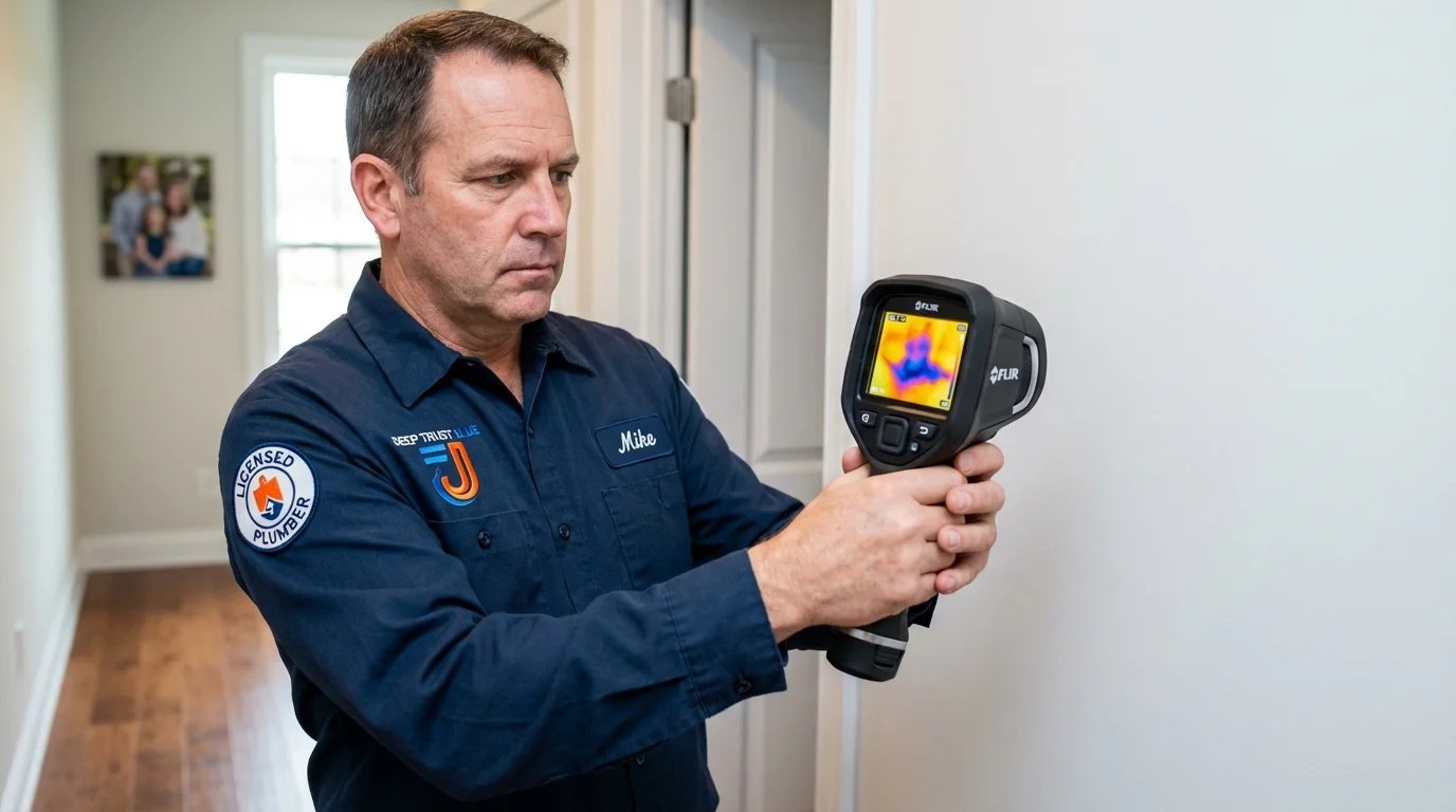 Thermal imaging leak detection by Johns Plumbing LLC in Gloucester Point